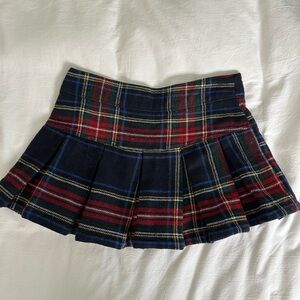 Abercrombie Pleated Plaid Mini Skirt